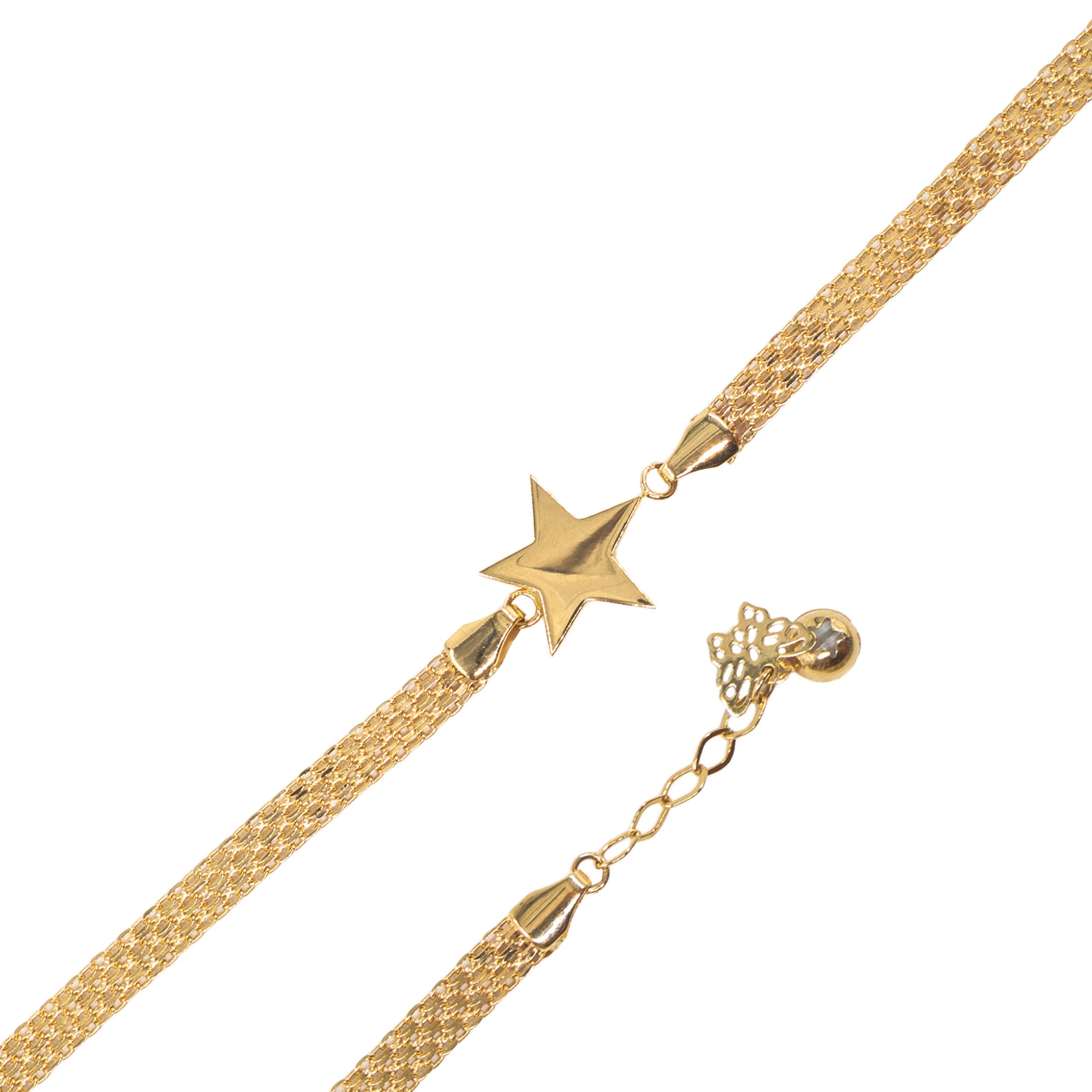 14 Ayar Altın Yıldız Figürlü Bileklik