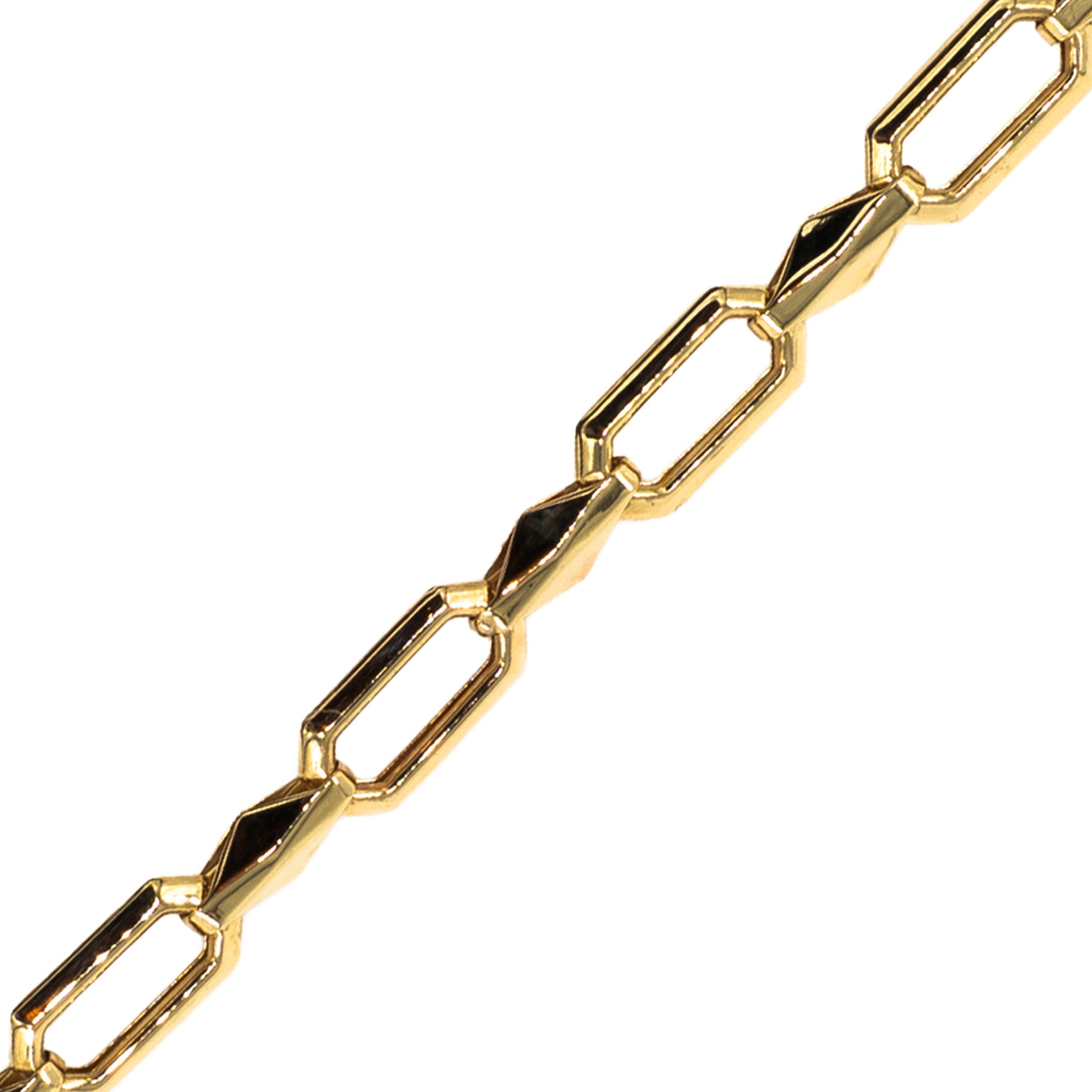 14 Ayar Altın Köşeli Halkalı Bileklik