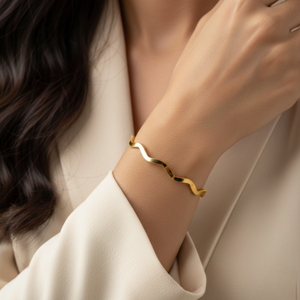 22 Ayar Ajda Bilezik ZikZak 10 Gram