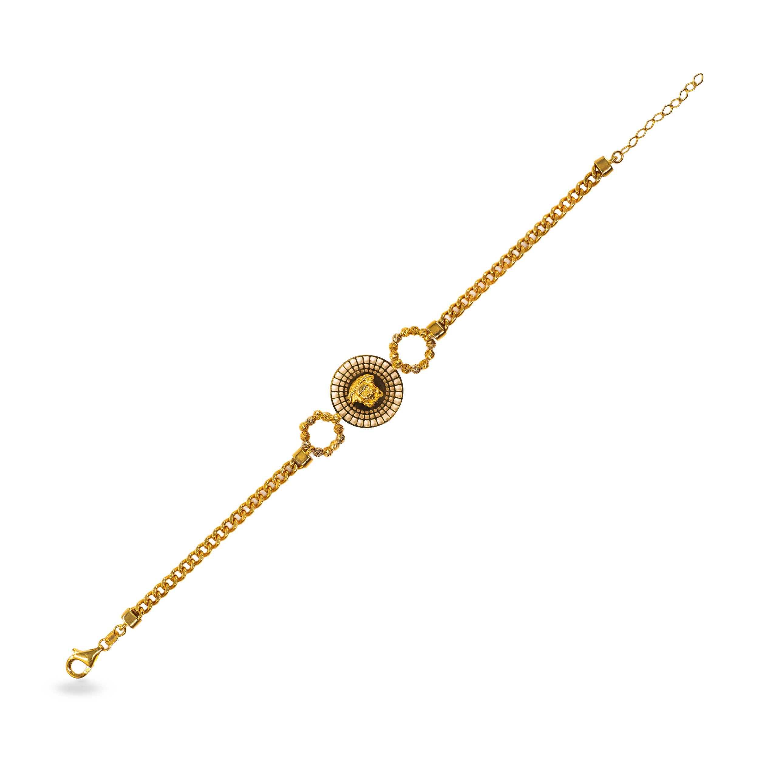 14 Ayar Altın Medusa Figürlü Bileklik