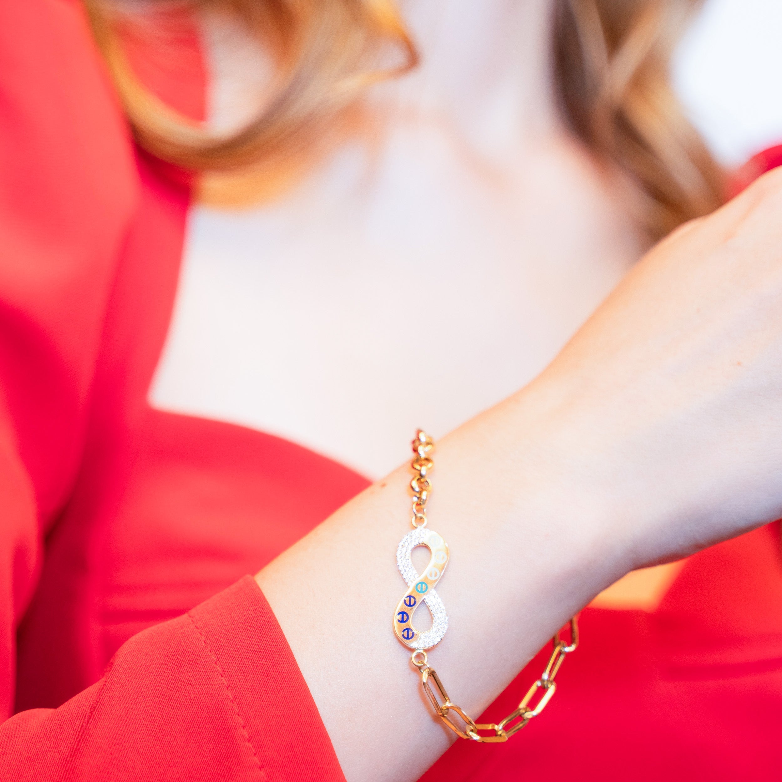 14 Ayar Altın Sonsuzluk Nazar Boncuklu Bileklik