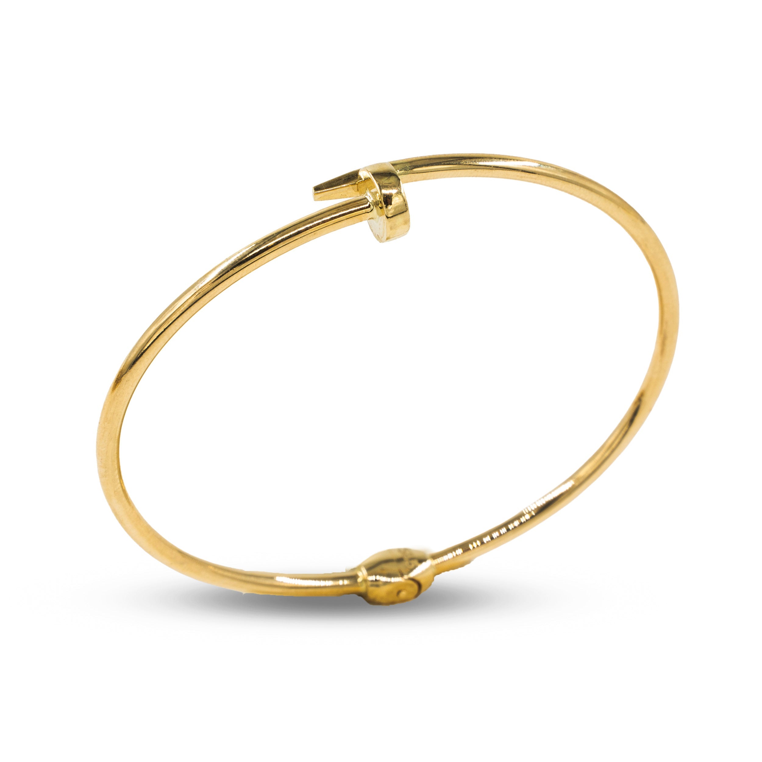 14 Ayar Altın Çivi Figürlü Kelepçe